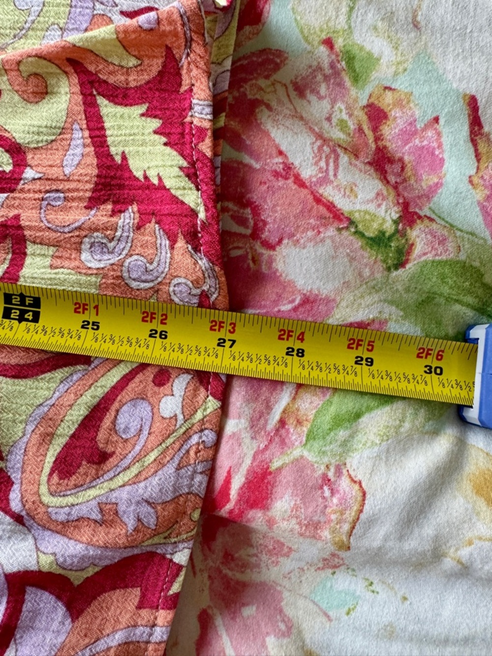 AGB Floral Paisley Tie-Front Tunic in Red, Orange & Yellow - Picture 10 of 11